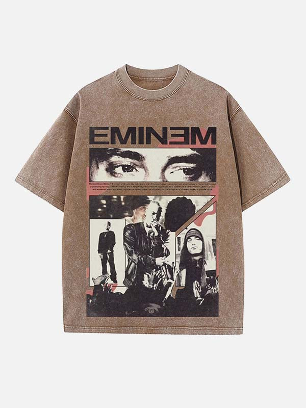 Eminem Print Round Neck T-shirt