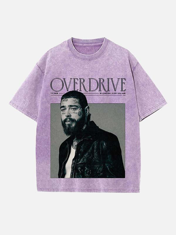 Post Malone Print Round Neck T-shirt