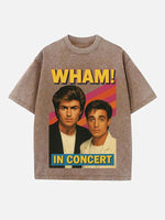 George Michael Wham! Print Round Neck T-shirt