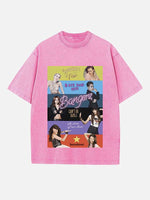 Miley Cyrus Print Round Neck T-shirt