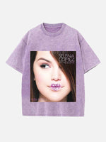 Selena Gomez Print Round Neck T-shirt