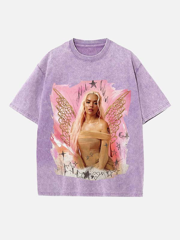 Karol G Print Round Neck T-shirt