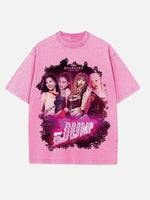 BLACKPINK Print Round Neck T-shirt