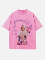 Karol G Print Round Neck T-shirt