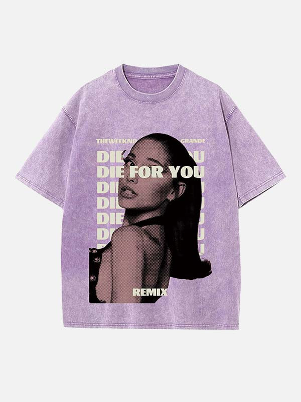 Ariana Grande Print Round Neck T-shirt