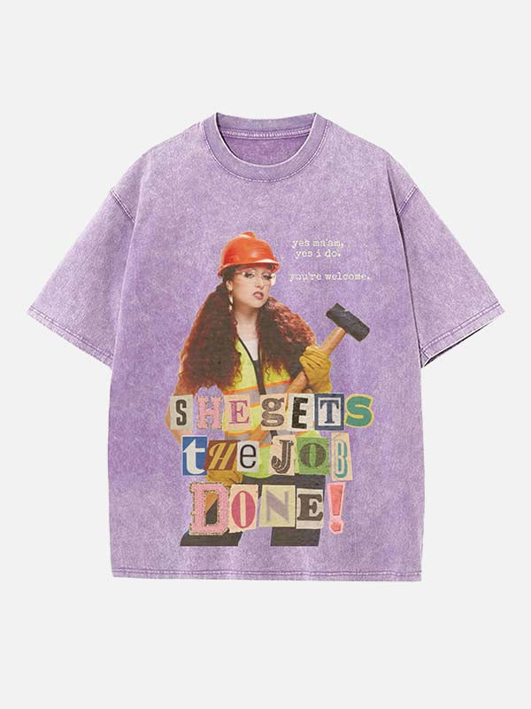 Chappell Roan Print Round Neck T-shirt