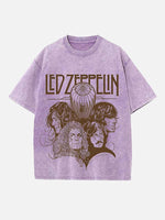 Led Zeppelin Print Round Neck T-shirt