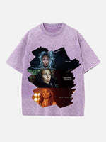Miley Cyrus Print Round Neck T-shirt