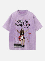 Olivia Rodrigo Print Round Neck T-shirt