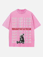 Kanye West Print Round Neck T-shirt