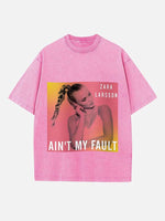 Zara Larsson Print Round Neck T-shirt