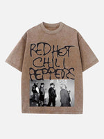 Red Hot Chili Peppers Print Round Neck T-shirt