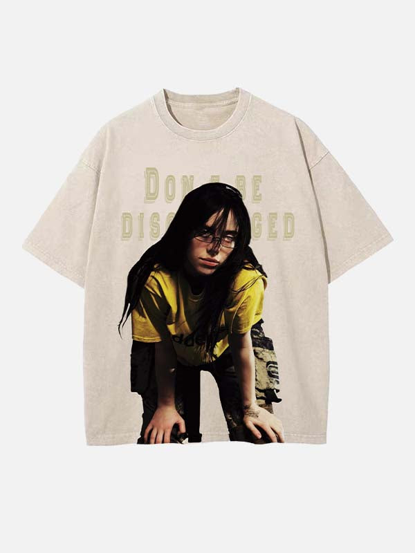 Billie Eilish Print Round Neck T-shirt