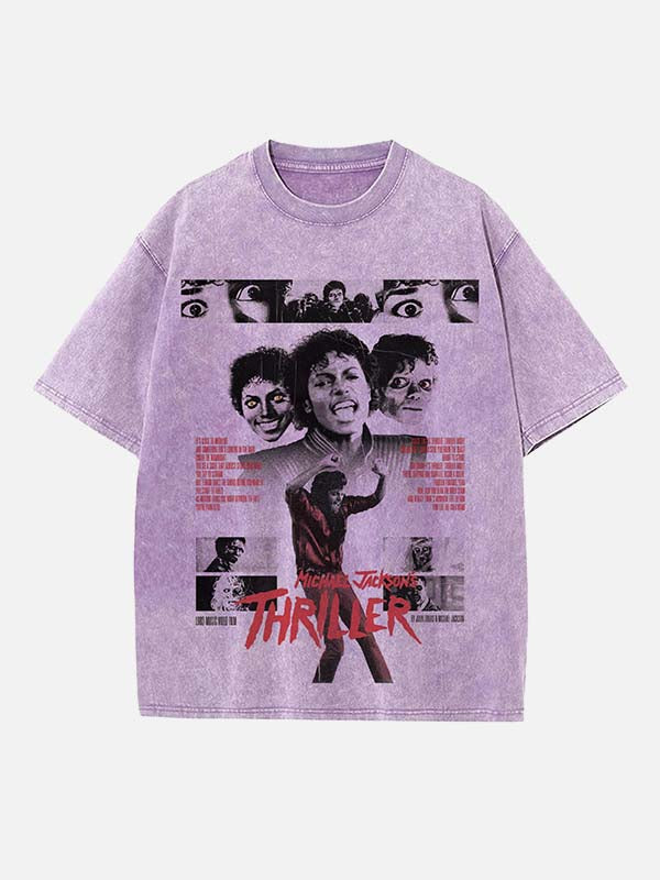 Michael Jackson Print Round Neck T-shirt