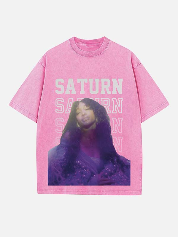 SZA Print Round Neck T-shirt