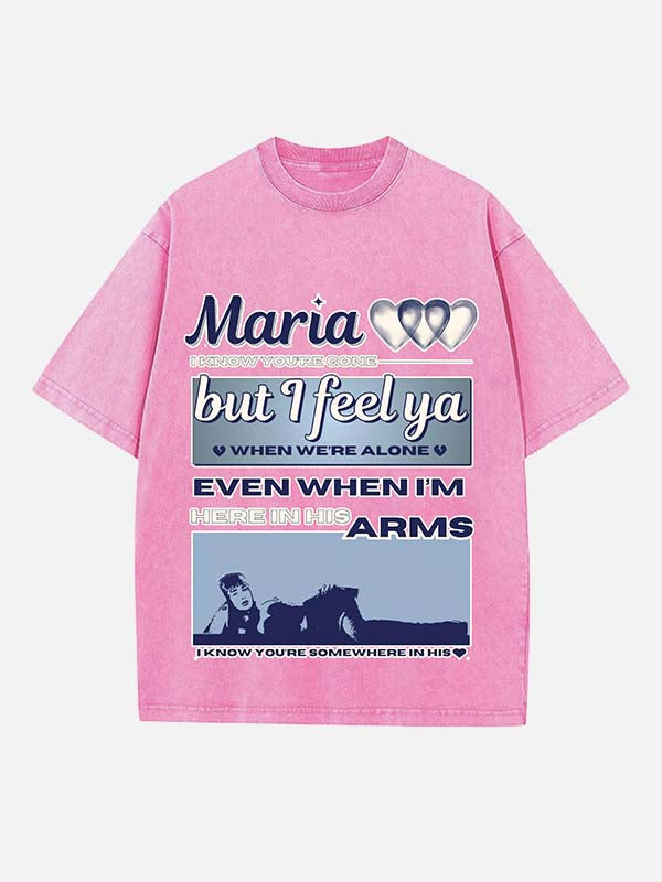 Dua Lipa Print Round Neck T-shirt