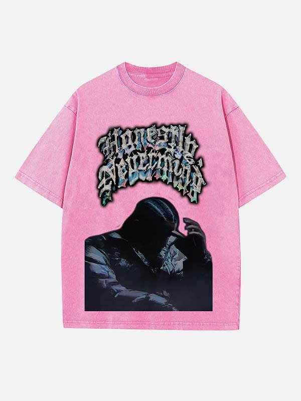 Drake Print Round Neck T-shirt