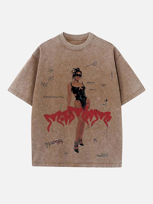 Rosalía Print Round Neck T-shirt