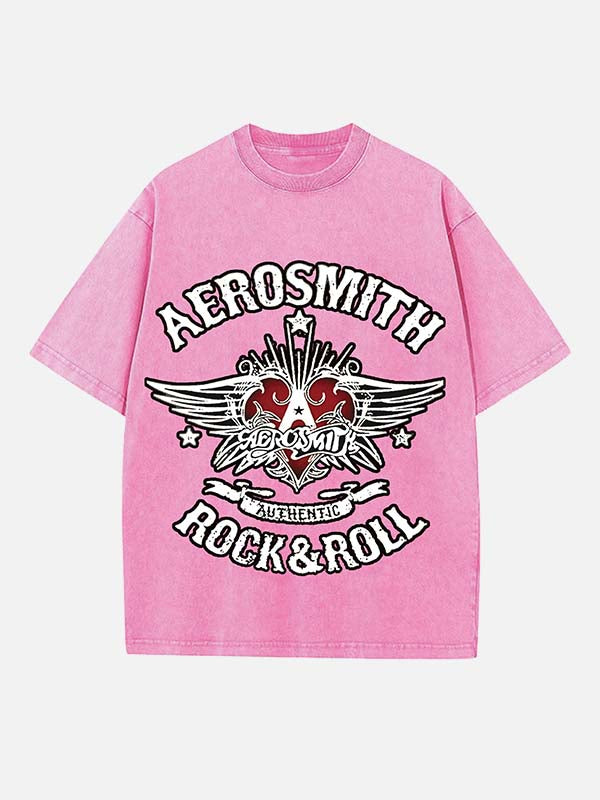 Aerosmith Print Round Neck T-shirt