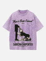 Sabrina Carpenter Print Round Neck T-shirt