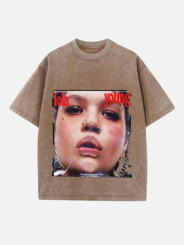 Lola Young Print Round Neck T-shirt
