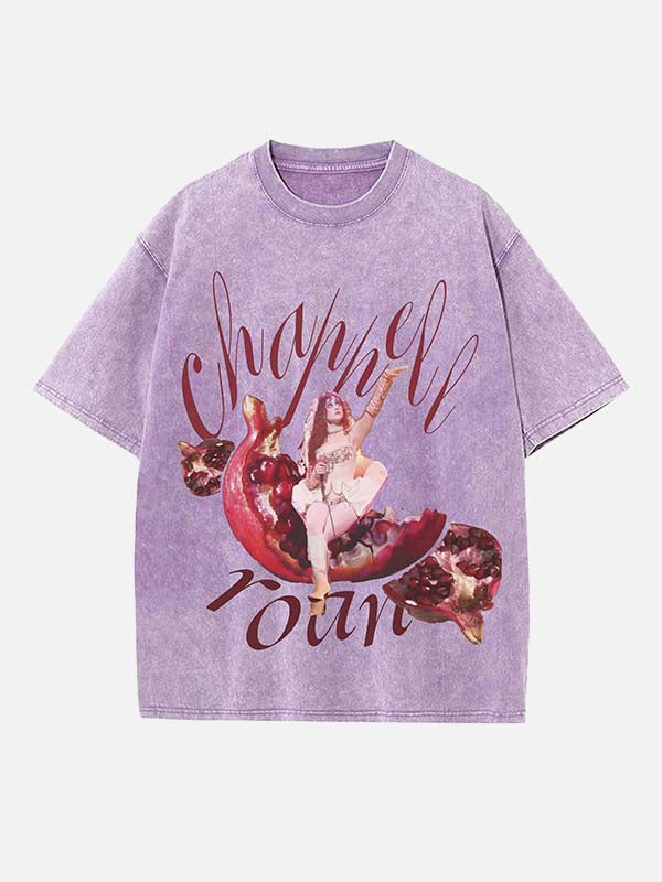 Chappell Roan Print Round Neck T-shirt