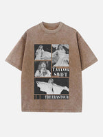 Taylor Swift Print Round Neck T-shirt