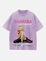 Shakira Print Round Neck T-shirt