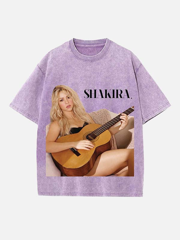 Shakira Print Round Neck T-shirt