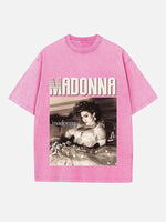 Madonna Print Round Neck T-shirt