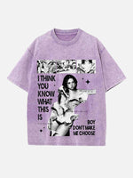 Tate McRae Print Round Neck T-shirt