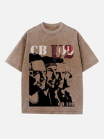 U2 Print Round Neck T-shirt