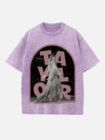 Taylor Swift Print Round Neck T-shirt