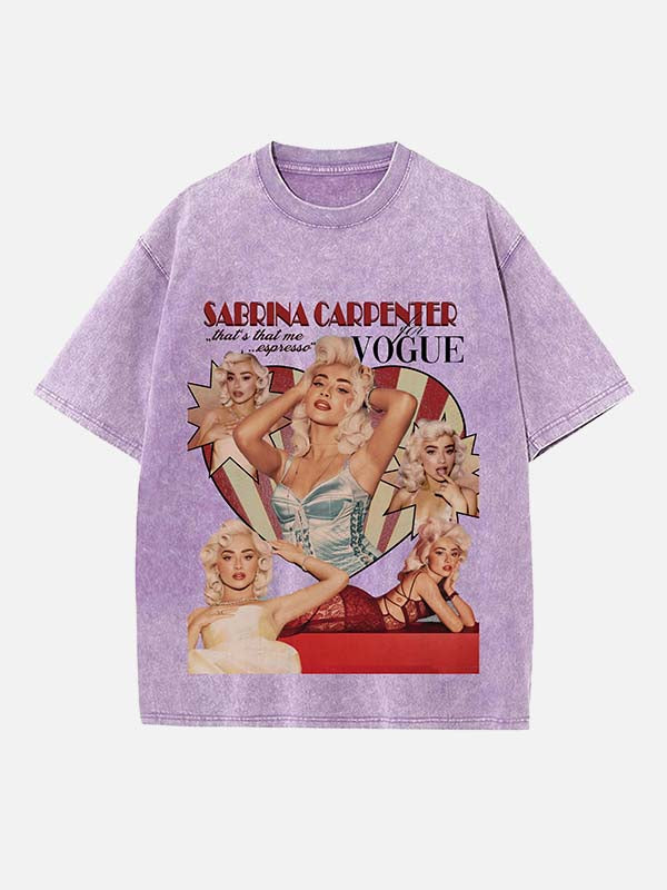 Sabrina Carpenter Print Round Neck T-shirt