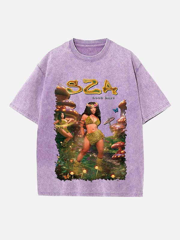 SZA Print Round Neck T-shirt