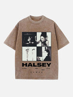 Halsey Print Round Neck T-shirt