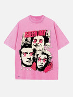 Green Day Print Round Neck T-shirt