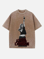 Avril Lavigne Print Round Neck T-shirt