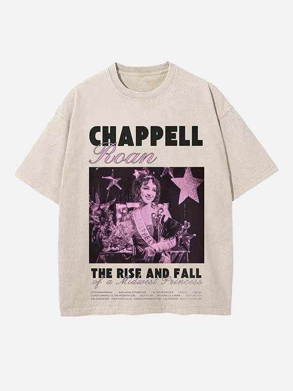 Chappell Roan Print Round Neck T-shirt