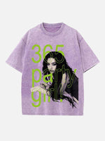 Charli xcx Print Round Neck T-shirt