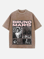 Bruno Mars Print Round Neck T-shirt