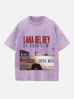 Lana Del Rey Print Round Neck T-shirt