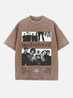 Radiohead Print Round Neck T-shirt
