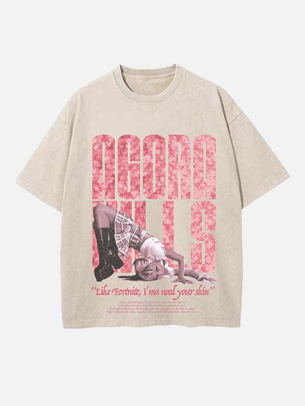 Doja Cat Print Round Neck T-shirt