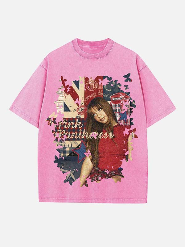 PinkPantheress Print Round Neck T-shirt