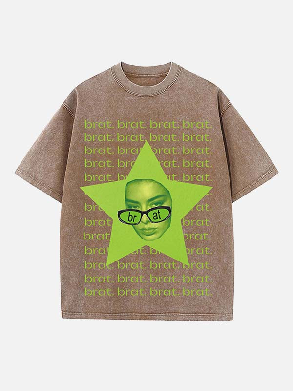 Charli xcx Print Round Neck T-shirt