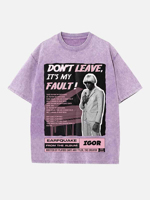 Tyler, The Creator Print Round Neck T-shirt