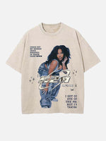 SZA Print Round Neck T-shirt