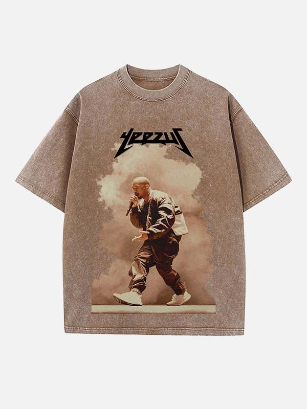 Kanye West Print Round Neck T-shirt