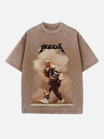 Kanye West Print Round Neck T-shirt